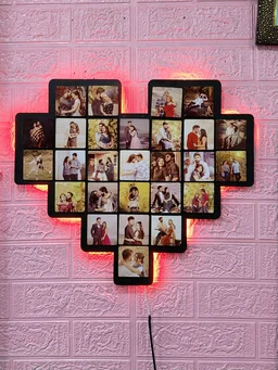 Heart LED Wall Collage with 27 Photos - Regular Price