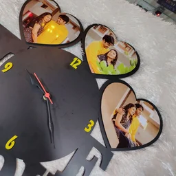 Love - Personalised MDF Wall Collage Frame With Clock