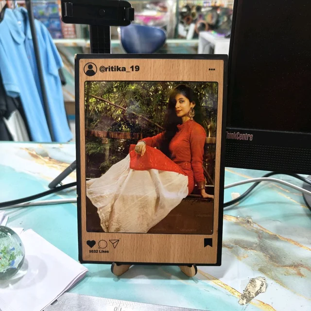 Instagram Fan - Personalised MDF Table Frame