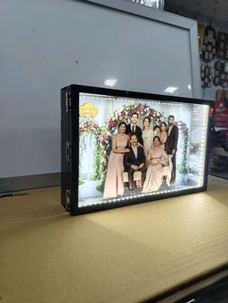A4 size Family in Formal Attire – Miniature LED Photo Frame | Family Birthday & Anniversary Gift