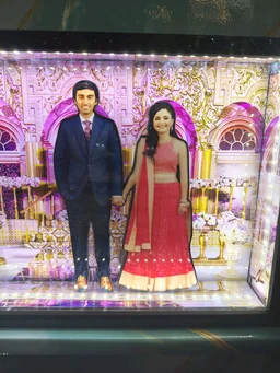 A4 size Couple Palace Wedding Miniature LED Photo Frame | Wedding, Anniversary & Couple Gift