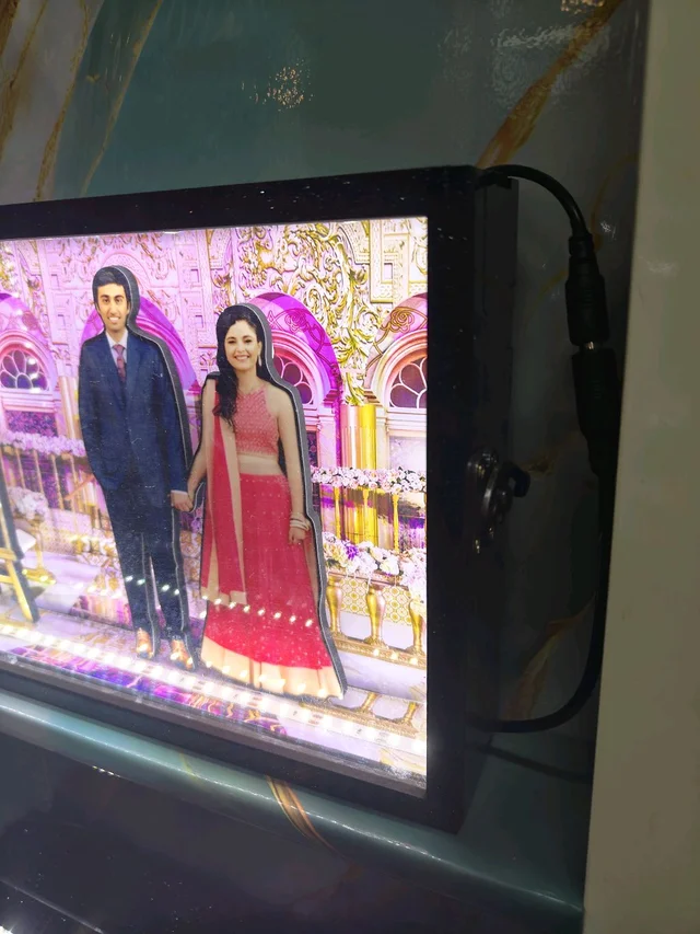 A4 size Couple Palace Wedding Miniature LED Photo Frame | Wedding, Anniversary & Couple Gift