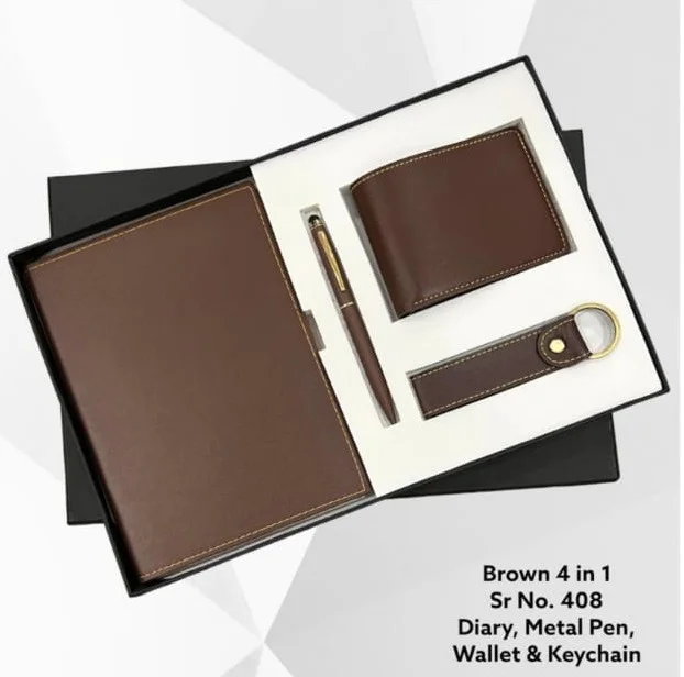 Gents 4 in 1 Wallet Combo - Dark Brown Color - Regular Price