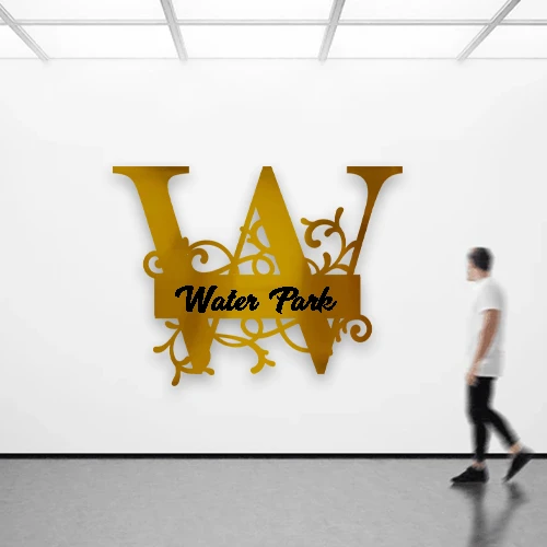 W - 12x12" Inch Monochrome Acrylic Letter - Regular Price