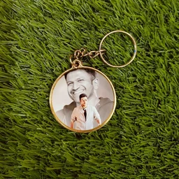 Gold Metal Coated Keychain - Round Shape - Regular Price