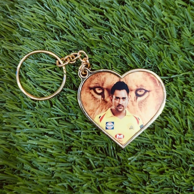 Gold Metal Coated Keychain - Heart Shape - Regular Price