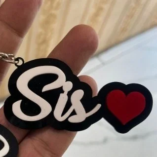 Acrylic Keychain - Set of 2 BRO & SIS - Regular Price