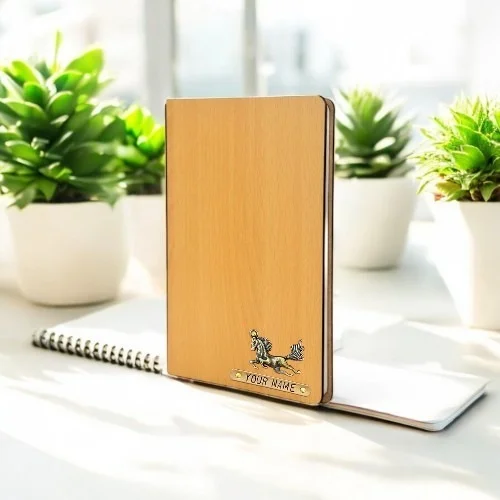 Lined Journal Notebook Diary - Bamboo Wood Pad - Regular Price