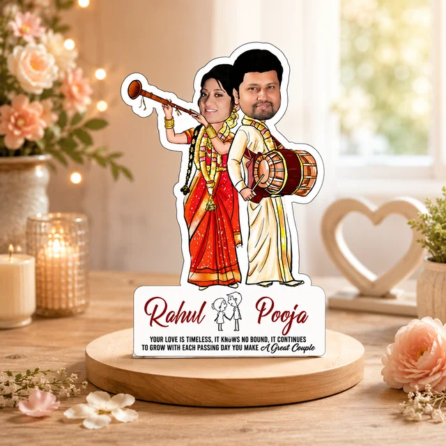 ACC05 - Dholak Couple - Caricature Cartoon Frames - Member Price