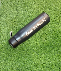 Engraved Hot & Cold Sport Bottle - Black Colour