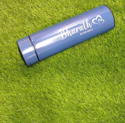 Engraved Temperature Bottle - Blue Colour