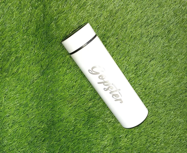 Engraved Temperature Bottle - White Colour