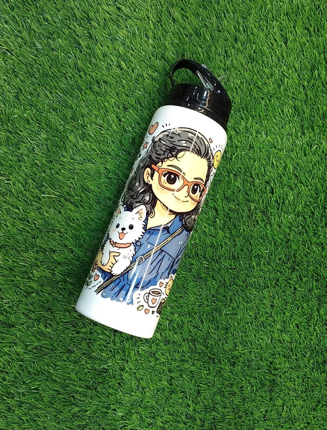 Photo Printed Bottle with Straw