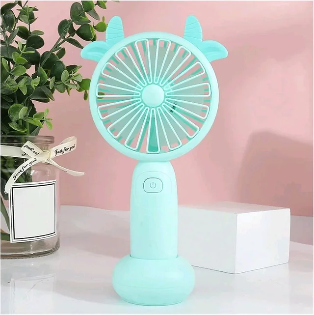 Desk Fan Cooling Fan Charging Fans Mini Desktop Handheld Adjustable 2 Speed Fawn Electric Fan Light Quiet Travel Outdoor Cooling Fans Portable Table Fan for Home Office