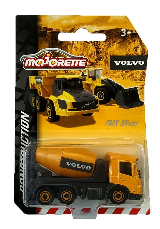 Majorette Construction Volvo FMX MIxer - Yellow / Black