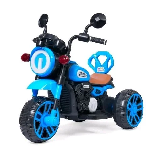 BOBBER EV S500 Battery Operated Tricycle Bike for Kids | 3-Wheel Electric Ride-On Motorcycle with Music, LED Lights, 6V Rechargeable Battery & Foot Accelerator | Ages 2–5 Years, Color Blue
