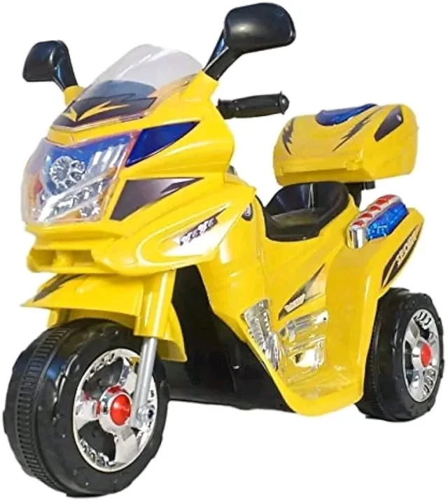 Hot Garage Baby Battery Operated with Musical Sound and Back Basket 3-Wheel Battery Operated Ride On Bike with Music, Horn, Headlights with 25 Kg Weight Capacity for Your Kids SE-BOB-41