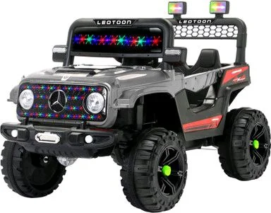 Hot Garage Kids Electric Ride-On Battery Jeep – BH 628 Grey – 4X4 with LED & RGB Light & Music