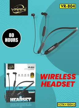 Varni Wireless Headset Vr B04 - Black, 3 Months Guarantee