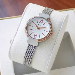 Fossil Women's Silver Rose Collection Wrist Watch - 1 Year Machine Warranty