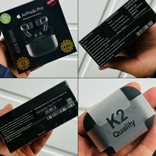 Apple Airpods Pro Black Edition - Black, 6 Months WARRANTY