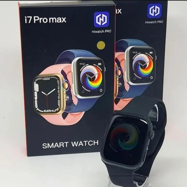 Hiwatch Pro i7 Pro Max Smart Watch - Black, 30 Days Warranty
