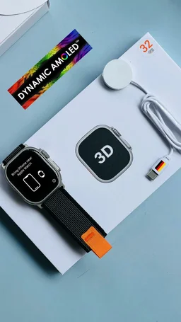 LD Network Smart Watch Ultra With 3d Amoled Display - Black, 30 Days of Warranty
