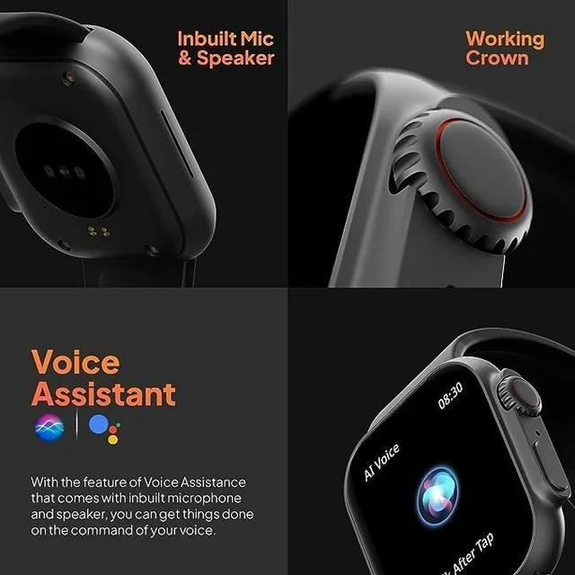 T900 Ultra Smart Watch - Black, 1.5 Months Warranty