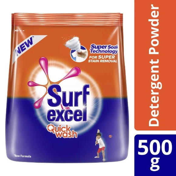 Surf Excel SURF EXCEL QUICK WASH Detergent Powder 500G