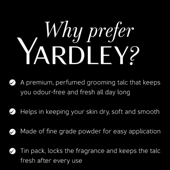 Yardley London Gentleman Classic Deodorizing Talc 100g