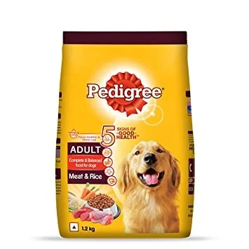 Pedigree Meat & Rice, For Adult Dogs - 1.2 Kg