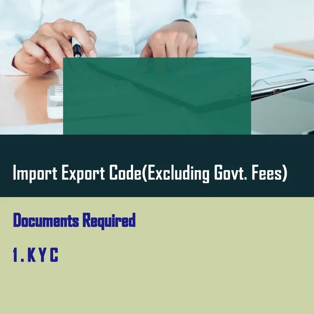 Import Export Code(Excluding Govt. Fees) - https://forms.gle/PoDYzpTMhsk22AvAA, email to eprecust@gmail.com