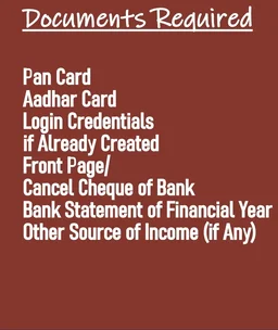 ITR 1 (For Salaried Person & Other Income) - https://forms.gle/PoDYzpTMhsk22AvAA, email to eprecust@gmail.com