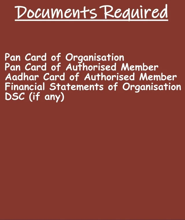 ITR-7 (Income Tax Return for Trust Society or Section 8 Company) - https://forms.gle/PoDYzpTMhsk22AvAA, email to eprecust@gmail.com