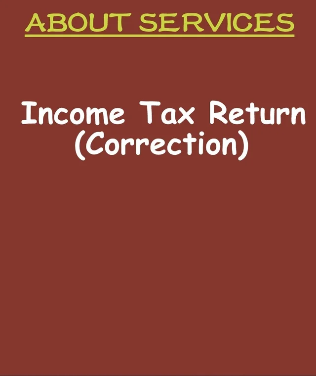 Income Tax Return(Correction) - https://forms.gle/PoDYzpTMhsk22AvAA, email to eprecust@gmail.com