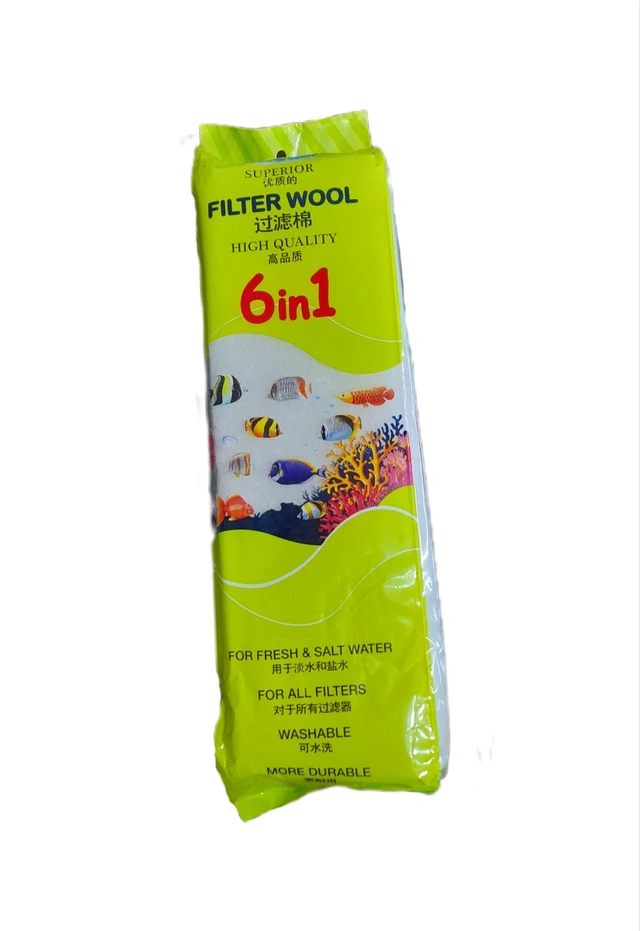 Blue Pet Biological Wool Sponge For Aquarium Filters - White