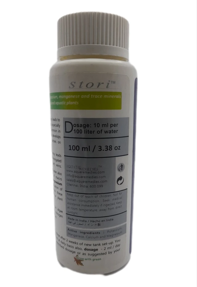 Aquatic Remedies K++ Manganese Potassium Macro Minerals Formula For Aquatic Plants - 100 ML