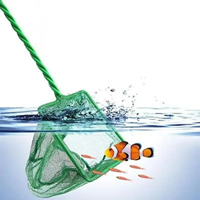 Fish Catching Net For Aquarium Purposes - Green, 10 Inch