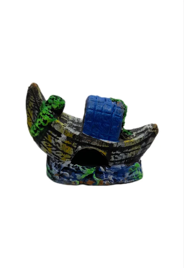 Mini Nao Or Ship Showpiece For Decorating Aquarium - 3.5 Inch