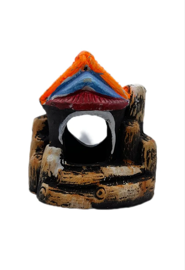 Small House Showpiece For Aquarium Decoration|Terracotta Made - 4 Inch
