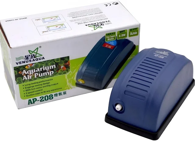 Aquarium Air Pump|Venus Aqua AP-208|Single Nozzle|Power: 2.5 Watt - AP-208