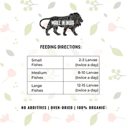 KEETUP Dried Black Soldier Fly Larvae Treat - Fish Food for Arowana, Oscar, Flowerhorn & Other Carnivorous Fishes - Omega 3 & 6, 50x More Calcium Than Mealworms - 100 Gm