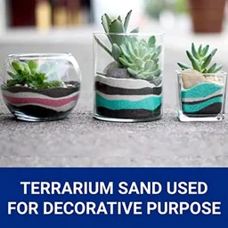 25 KG Black Color Sugar Size Sand For Decor Aquarium, Terrarium, Garden Pot etc. - 25 Kg, Black