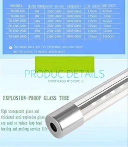 T8 Aquarium Light Discolour|Waterproof|Changeable Colour - 57 Cm/ D-800