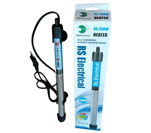 RS Aquarium Heater 300 Watt | Fully Submersible | Auto Cut Off Facility | Adjustable Temperature With Indicator Light - 200 Watt