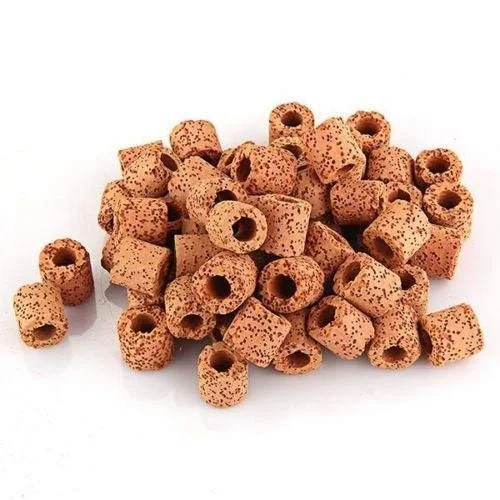 Red Ceramic Ring For Aquarium Filter Media Use - 250 Gm
