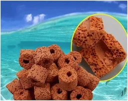 Red Ceramic Ring For Aquarium Filter Media Use - 250 Gm