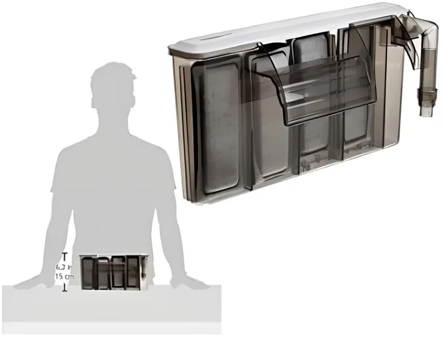 Hang-On Back(HOB) Filters For Aquariums|Aquarium External Filter Systems|Slim Filter - 508H-F.Max:800Litre/H