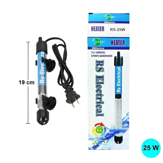 RS Aquarium Heater 300 Watt | Fully Submersible | Auto Cut Off Facility | Adjustable Temperature With Indicator Light - 25 Watt