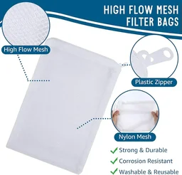 Media Bag Filter Mesh Bag | 7 Inch | 5 Bags| Filter Media Bag - 7 inch, 5 Bags